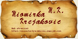 Miomirka Krejaković vizit kartica